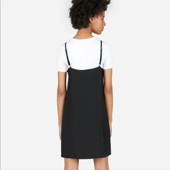 Everlane Black Japanese Go Weave Mini Slip Dress Sz 10 - Picture 2 of 10